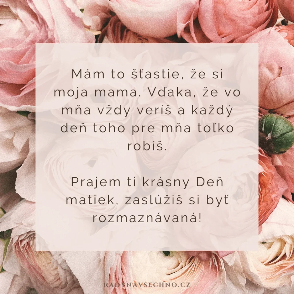 Prianie pre Deň matiek od kohokoľvek