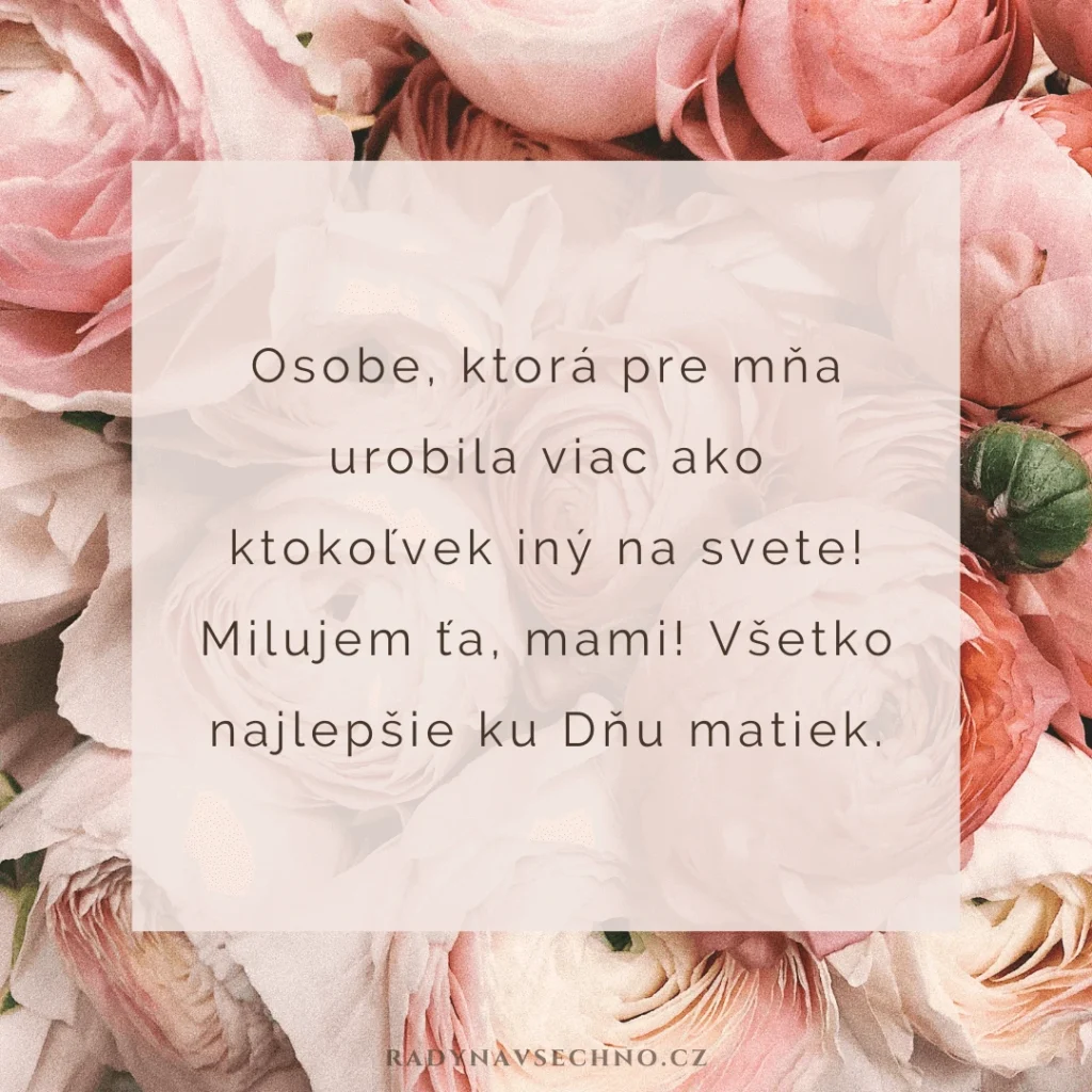 Prianie pre Deň matiek