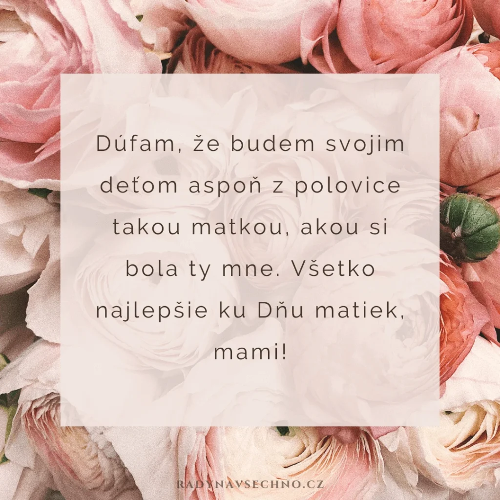 Prianie ku Dňu matiek