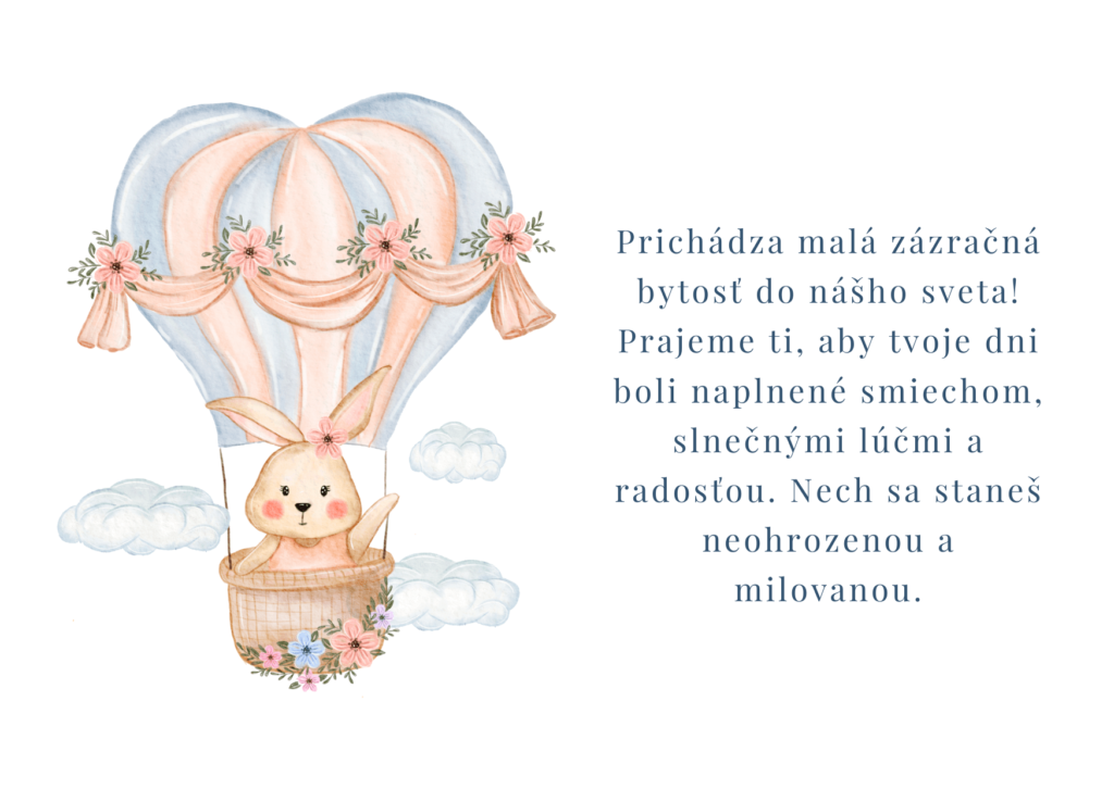 Blahoželanie k narodeniu dievčatka