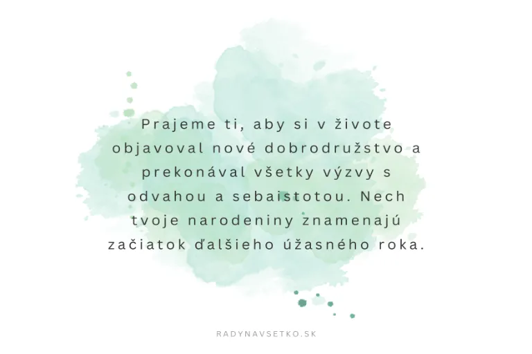 Blahoželanie k narodeninám pre muža