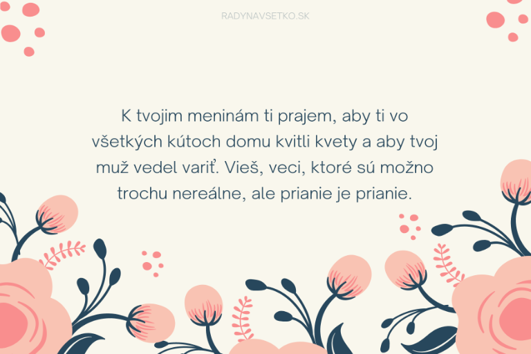 blahoželanie k meninám pre ženy