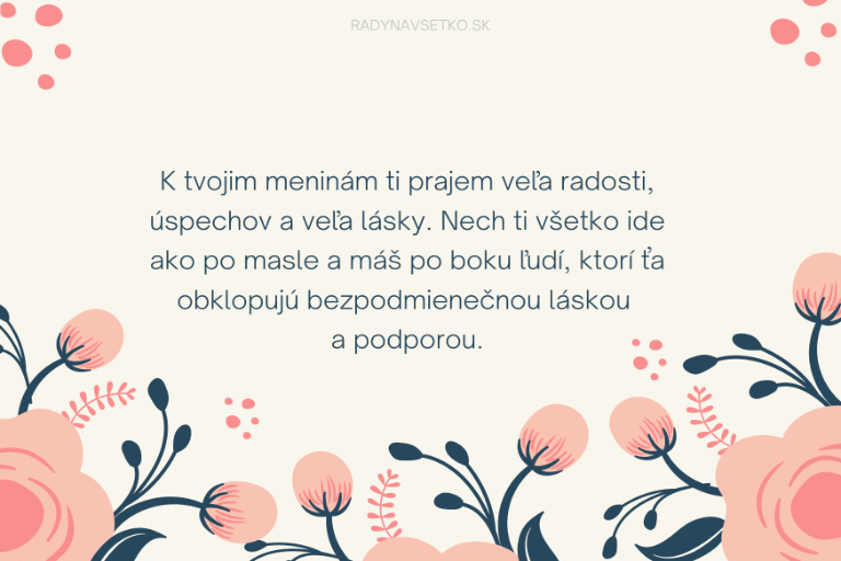 blahoželanie k meninám pre ženy