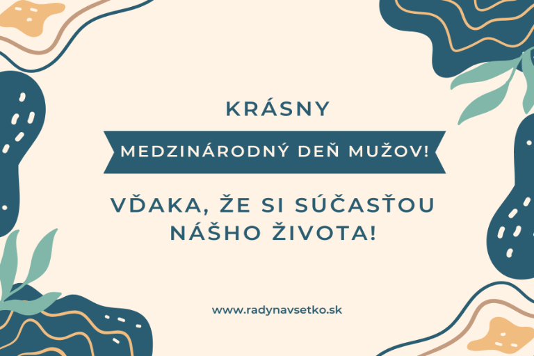 Krásny Medzinárodný deň mužov!