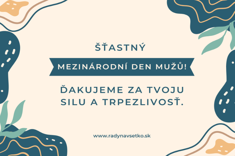 Šťastný Medzinárodný deň mužov!