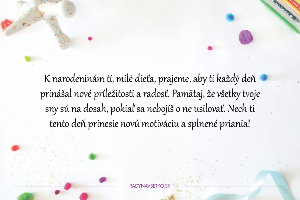 Inšpiratívne priania k narodeninám pre deti