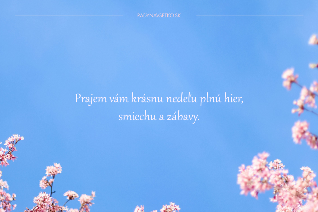 Šťastnú nedeľu prajeme deťom