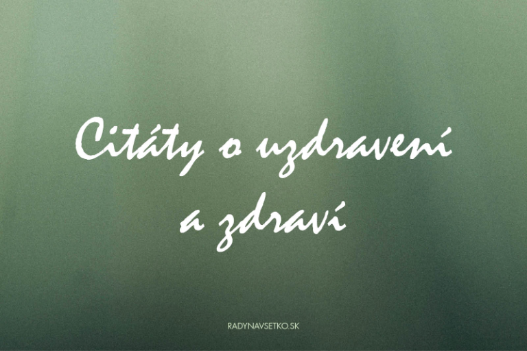 Citáty o uzdravení