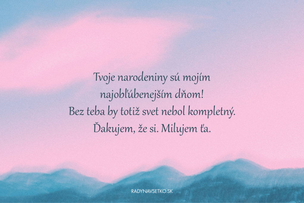 Romantické priania k narodeninám pre priateľa