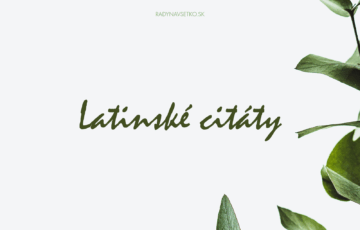 latinské citáty